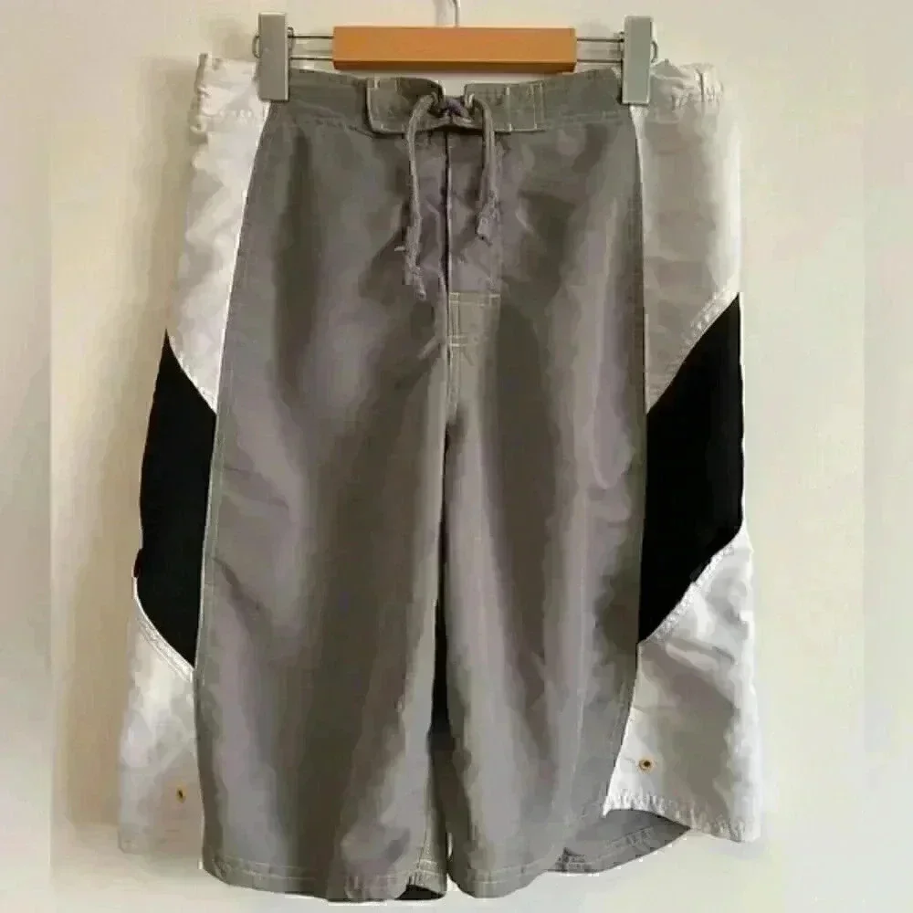 Green Dog Grey & Black Men’s Swim Shorts